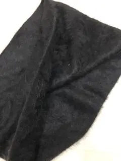 カシミヤ100% シャギーニット スヌード 黒