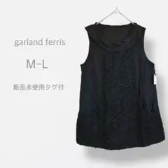【garland ferris】新品未使用タグ付　ノースリーブブラウス　花柄刺繍