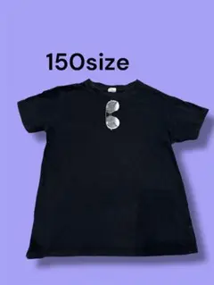 150サイズ 黒 Tシャツ サングラスプリント