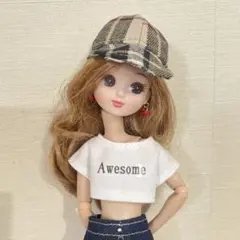 4158 リカちゃん　服　ハンドメイド　キャップ　22cmドール服