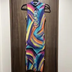 FASHION NOVA ノースリーブひざ丈ワンピース S