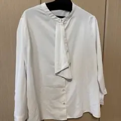 GLACIER ホワイト長袖ブラウス Lサイズ