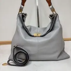 PAPILLONNER パピヨネ 2wayレザーショルダーバック ハンドバッグ