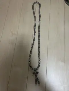 シルバー ビーズ クロスモチーフ ネックレス
