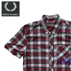 FRED PERRY フレッドペリー タータンチェック ボタンダウン 半袖シャツ