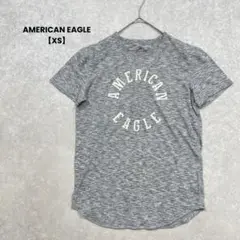 a2223＊AMERICAN EAGLE 半袖ロゴTシャツ　グレー【XS】