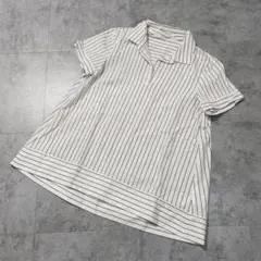 【美品】 アマカ ストライプシャツ コットン Mサイズ