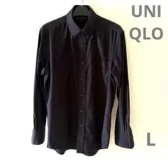 訳ありUNIQLO FINE CLOTH SHIRT 黒 L