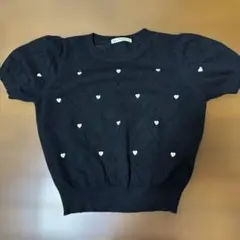 continuer de NICE CLAUP ハート刺繍ニット