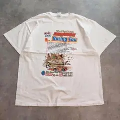 デルタ ナスカー Tシャツ 古着 00s シングル 人 白 XL 14084