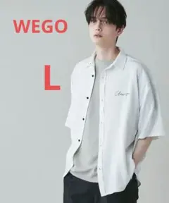 〖WEGO〗アムンゼン シンプルロゴBIGシャツ L メンズ