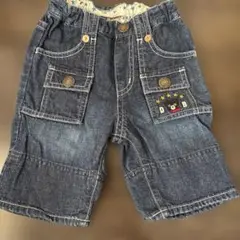 DOUBLE.B デニム　ハーフパンツ 90