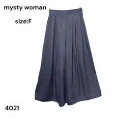 mysty woman ミスティウーマン　ガウチョパンツ　FREE スリット
