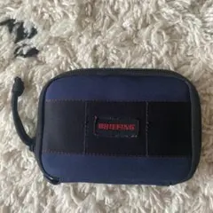 【超人気美品】BRIEFING 　折財布 ラウンドファスナー ナイロン　ネイビー