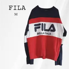 FILA フィラ　トレーナー　スエット　長袖　M　赤白紺　レディース