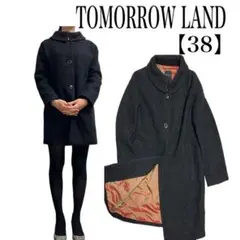 【美品】TOMORROW LAND ウール コート 玉虫色 38