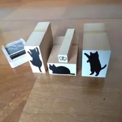 マスク用スタンプ&布用インクセット 猫 雑貨 文房具 マスクのワンポイントに