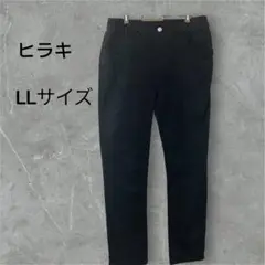 黒 LLサイズ カジュアルパンツ ウエストゴム