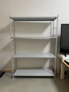 【引取り限定】無印良品 スチールユニットシェルフ グレー