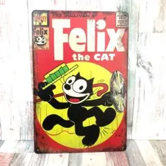 ブリキ看板☆FELIXA THE CAT 黒猫 フィリックス 239