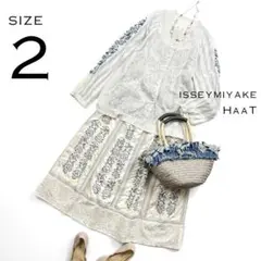HaaT ISSEY MIYAKE イッセイミヤケ インド製刺繍セットアップM