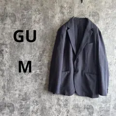 a4162【GU】ドライシアサッカージャケット ネイビー 凹凸 春夏
