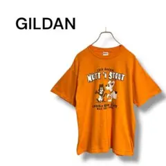 【ギルダン】Tシャツ　半袖　プリント　カジュアル　オレンジ　M