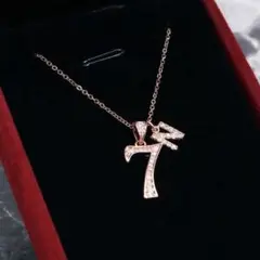 801★選べる!イニシャル入り ナンバーネックレス