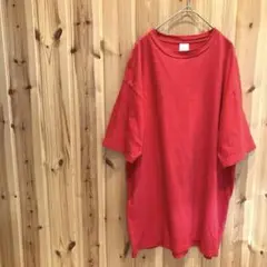 【プリントスター】Tシャツ　半袖　クルーネック　メンズ　大きいサイズ　レッド系