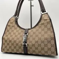 GUCCI ハンドバッグ GGキャンバス ジャッキー金具 ベージュ