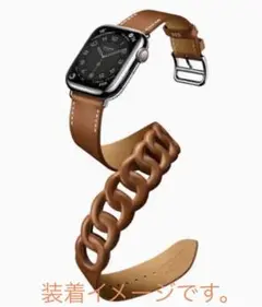 Apple Watch Hermèsグルメット・ドゥブルトゥールレザーストラップ