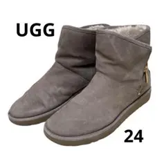 ☆UGG KIP ショートブーツ US7 24cm グレー AC439