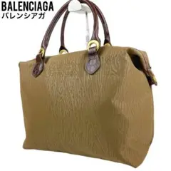 ✨極美品 BALENCIAGA バレンシアガ ハンドバッグ ブラウン系 ナイロン