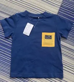 【90㎝】ネイビー Tシャツ イエローポケット