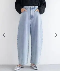 LEPSIMカーブデニムパンツケミカルブルーL新品