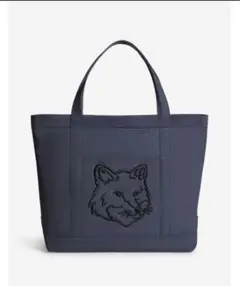 Maison Kitsuné 刺繍 トートバッグ ネイビー