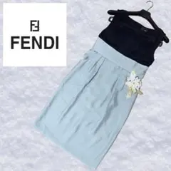 【極美品】シルク100% FENDI フェンディ ワンピース サイズ40