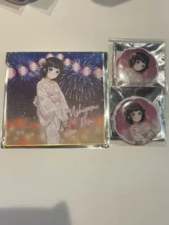バンドリ JOYSOUND ポピパ　牛込りみ　色紙+缶バッジ