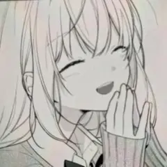 アニメイラスト 微笑む女性キャラクター