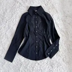 Ozz on Rozen Kavalier 刺繍シャツ　ゴシック y2k 黒