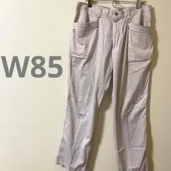 ウエスト85 ライトグレー カジュアルパンツ 4ポケット ゴルフパンツ