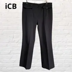 iCB アイシービー♡スラックス センタープレス 3L オフィスカジュアル 黒