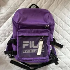 FILA パープル リュック メッシュポケット付き