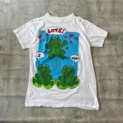 90s カエル Tシャツ ヴィンテージ 白Tシャツ 白T