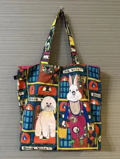 マンナイン mannine ポリエステルワイドトートバッグ