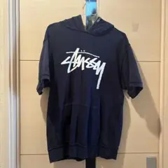 Stussy ネイビー フード付きパーカー S