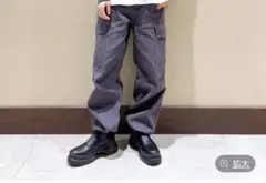 ニコアンド カーゴパンツ チャコール