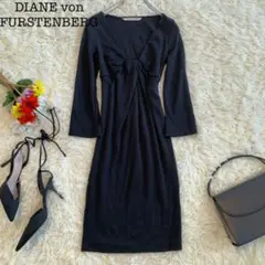美品 DVF ウール ブラック ワンピース
