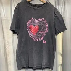 ROMWE XL ダークグレー Tシャツ ハートプリント