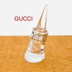 GUCCI グッチ リング 指輪 11号 GUCCIロゴ 付属品あり